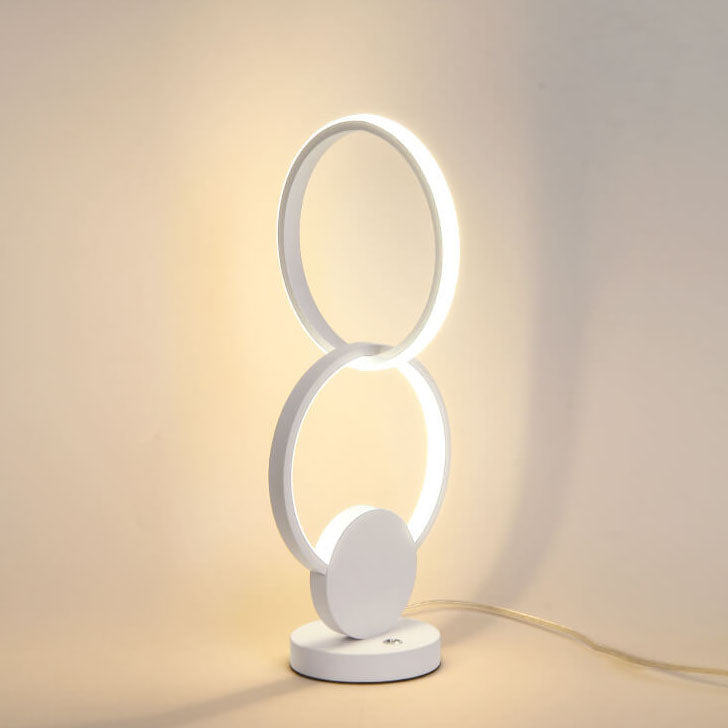 Acrylic Dual Ring Interlocking Table Lamp