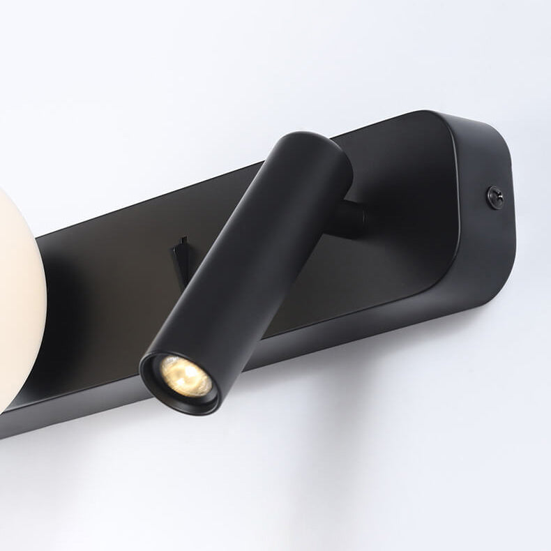 Glass Sphere Reading Wall Lamp