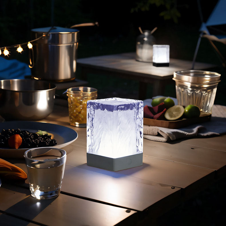 Resin Square Bedroom Table Lamp