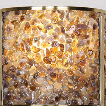 Crystal Stone Full Copper Table Lamp