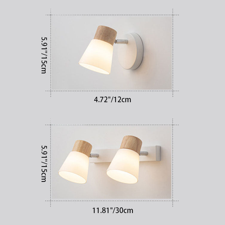 Horn Rubber Wood Iron Wall Lamp