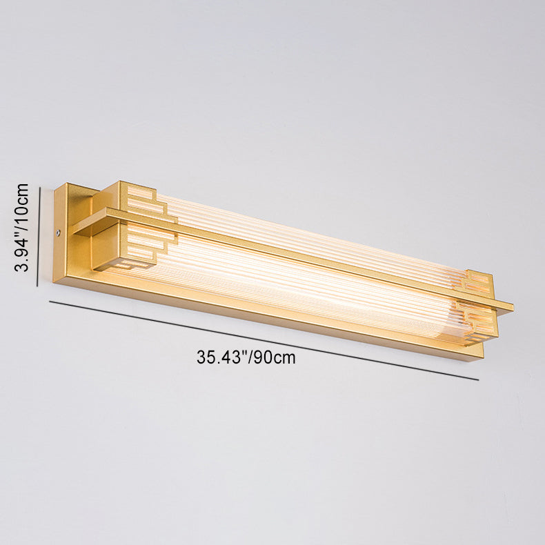 Rectangular Stainless Steel Glass Outdoor Light