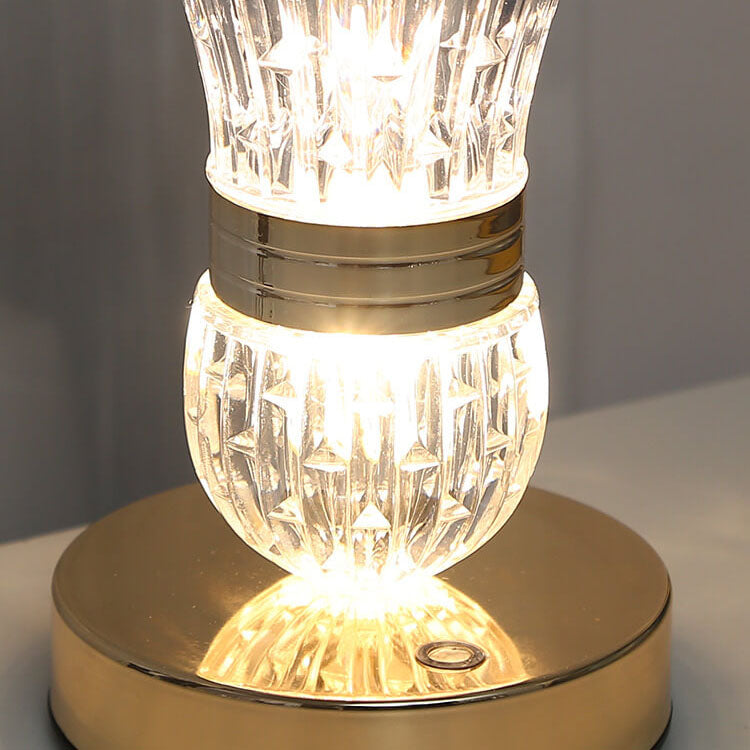 Acrylic Vase Shape Hardware Table Lamp