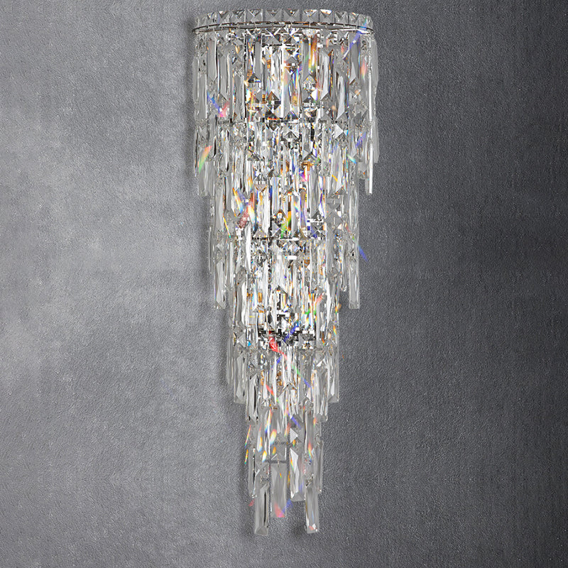 Crystal Tassel Half Living Wall Lamp