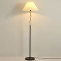 Pleated Cone Marble Floor Lamp