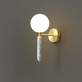 Ball Marble Straight Arm Wall Lamp