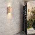 Square Rectangle Yellow Travertine Outdoor Light