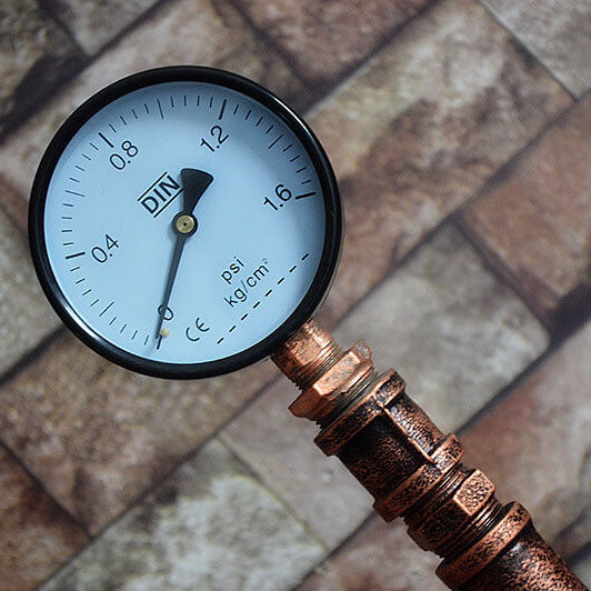 Industrial Steampunk Copper Water 2-Light Floor Lamp