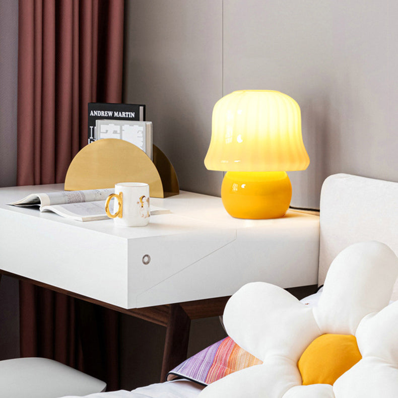 Mushroom Glass Study Table Lamp