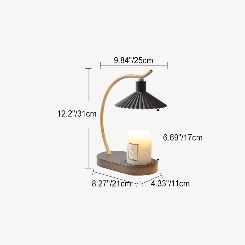 Iron Umbrella Shape Arc Table Lamp