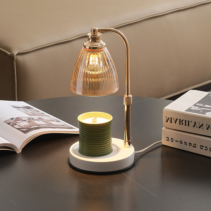 Iron Conical Glass Melting Table Lamp