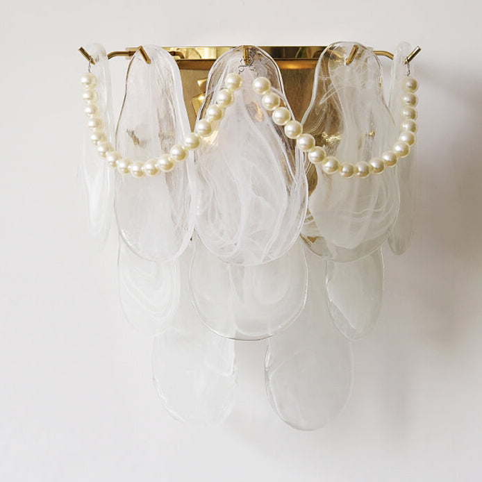 Glass Shell Pearl 2-Light Wall Lamp