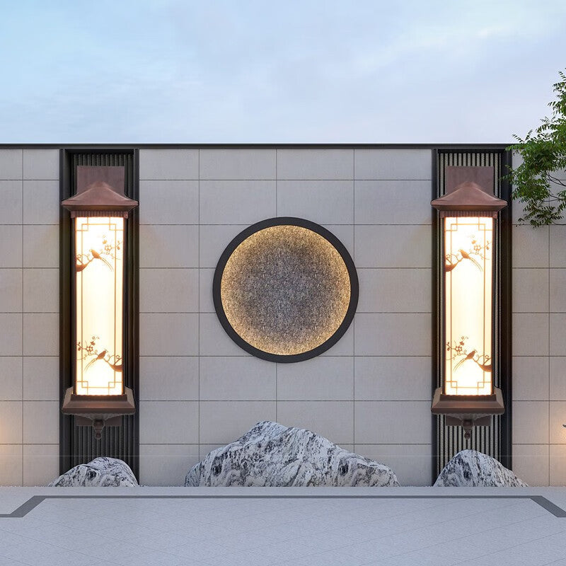 Rectangular Aluminum Glass Garden Outdoor Light