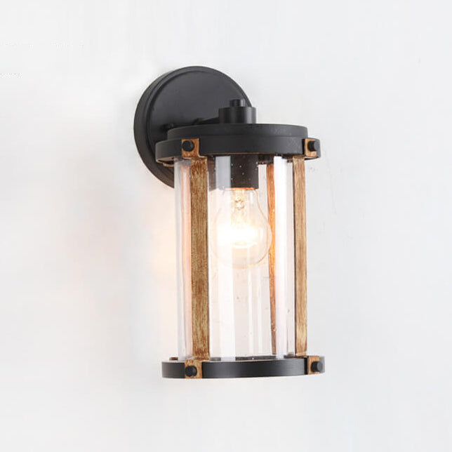 Cylindrical Aluminum Alloy Glass Outdoor Light