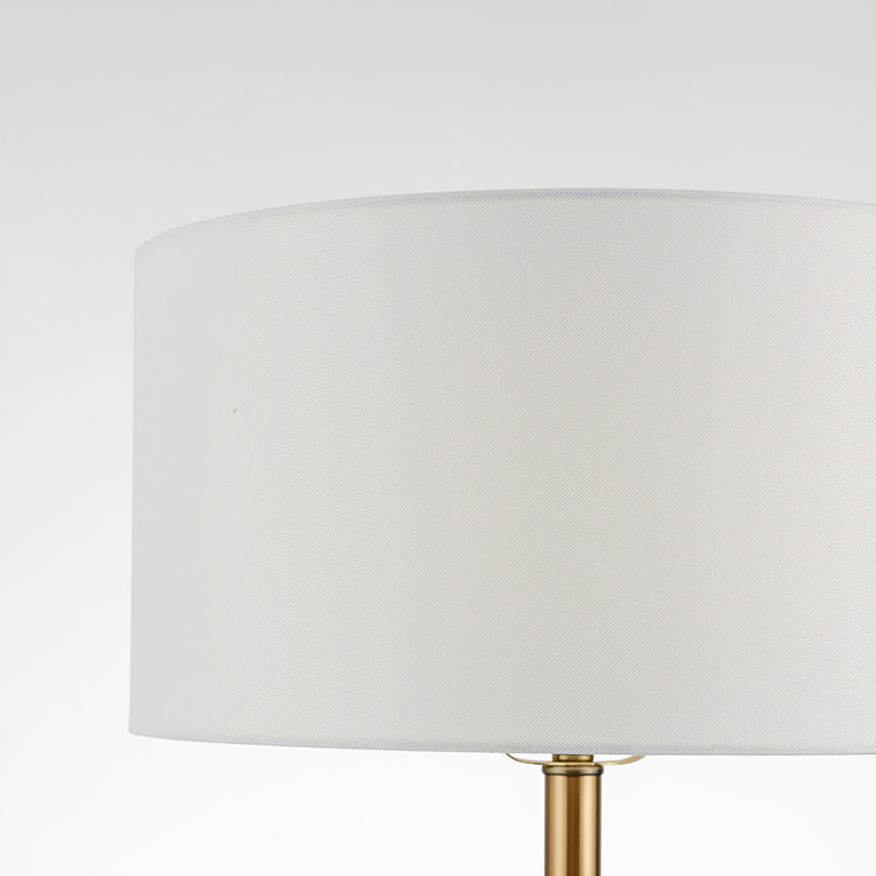 Hexagonal Column Round Marble Table Lamp