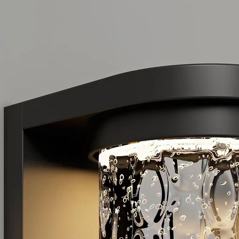 Cylinder Stainless Steel Glass Outdoor Light