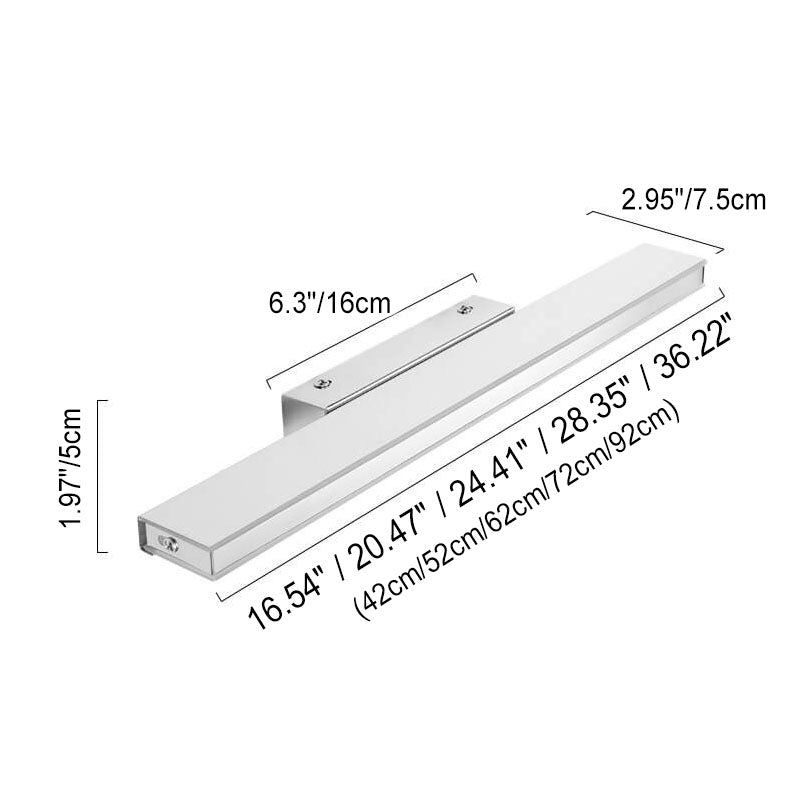 Rectangular Column Stainless Steel Wall Lamp