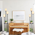Cylinder Long Shelf Table 3-Light Floor Lamp