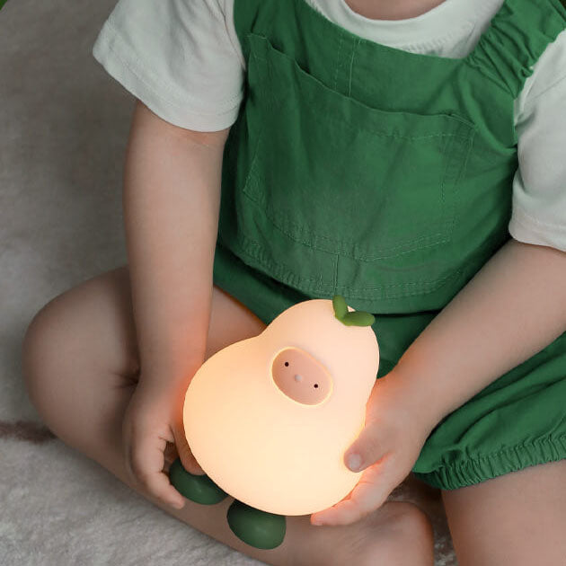 Cartoon Pear Silicone Night Table Lamp