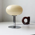 Cream Round Glass Table Lamp
