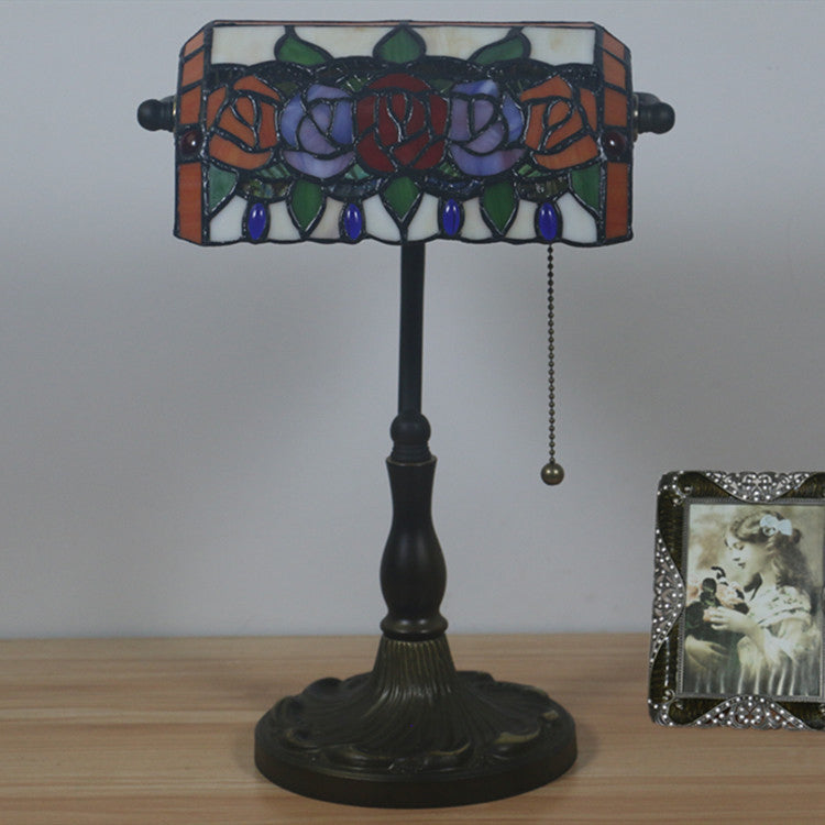 Rectangle Rose Zinc Alloy Table Lamp