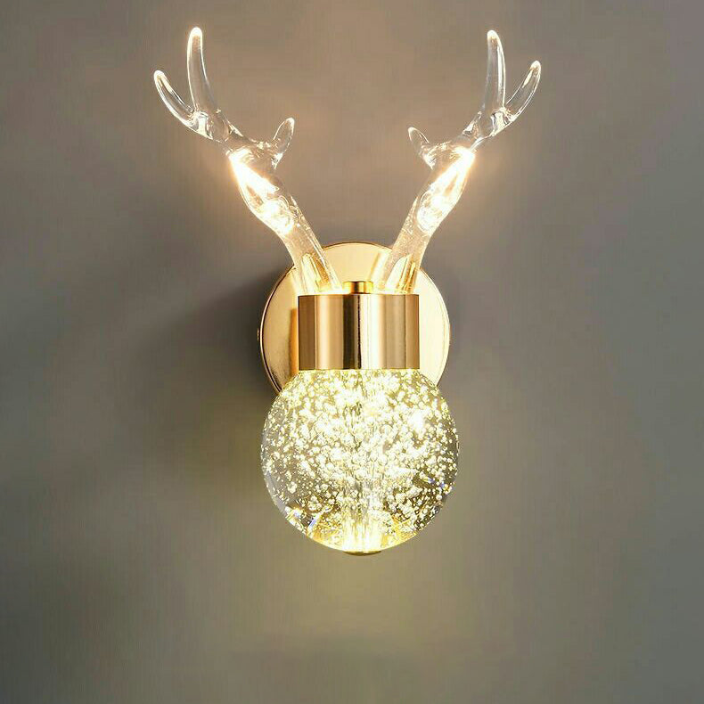 Acrylic Antler Bubble Crystal Wall Lamp