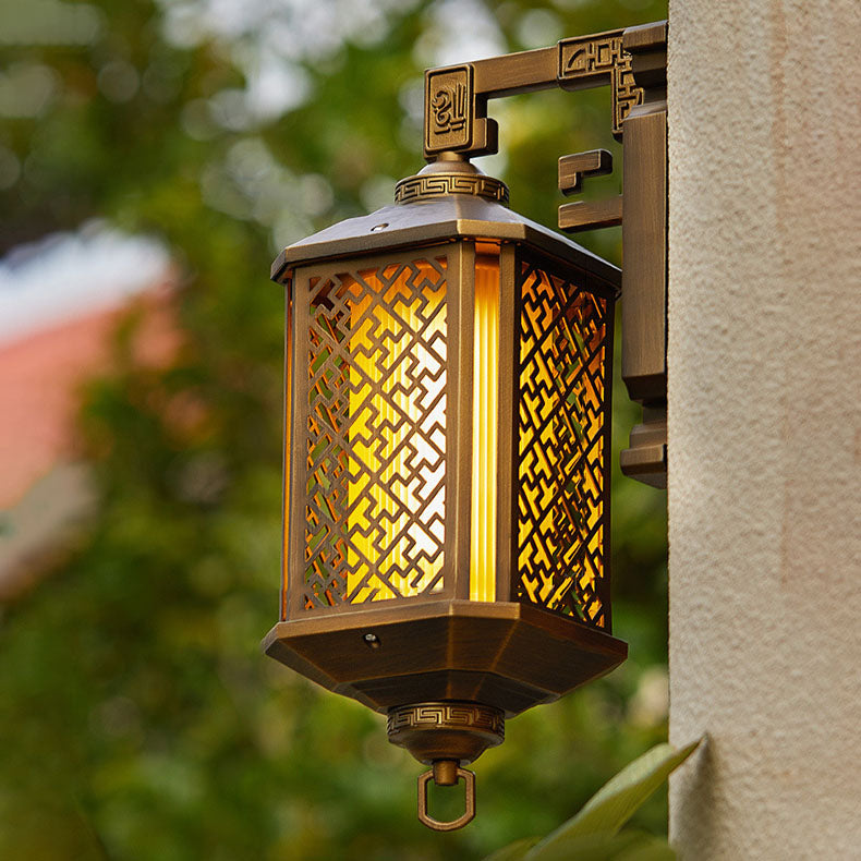 Brushed Aluminum House Pagoda Outdoor Light