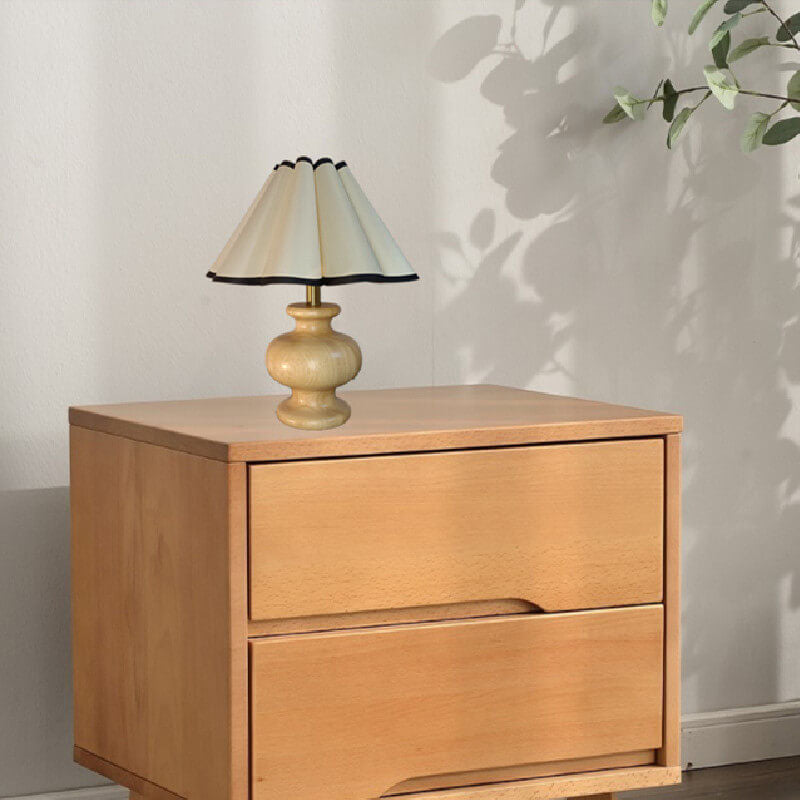 Half-circle Log Cloth Table Lamp