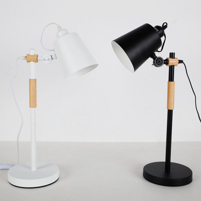 Solid Color Wood Hardware Table Lamp