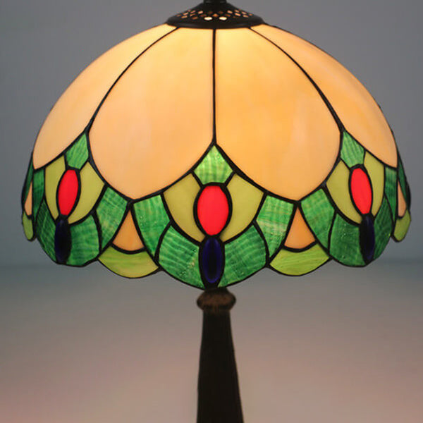 Gemstone Stained Glass Table Lamp