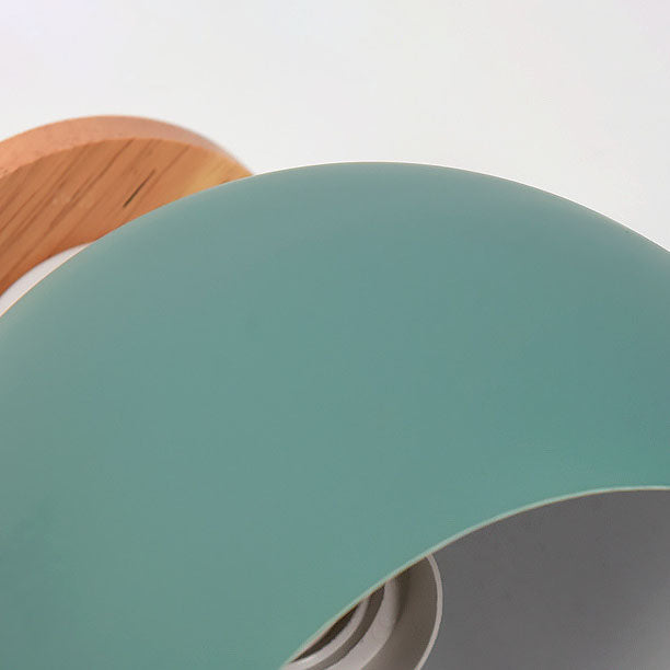 Dome Wood Macaroon Wall Lamp