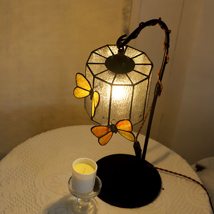 Butterfly Prismatic Metal Glass Table Lamp