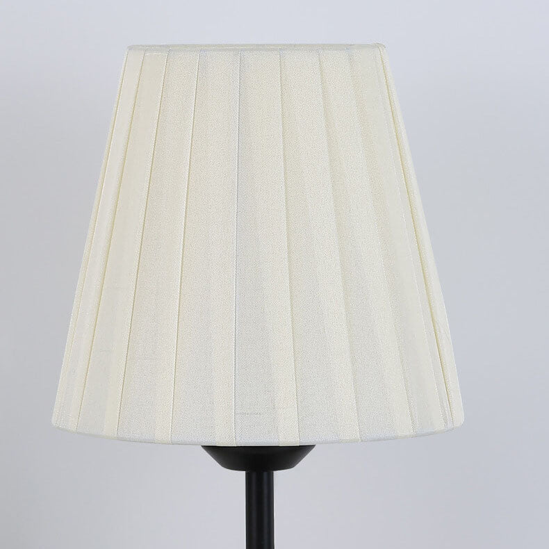 Black White Pleated Metal Table Lamp