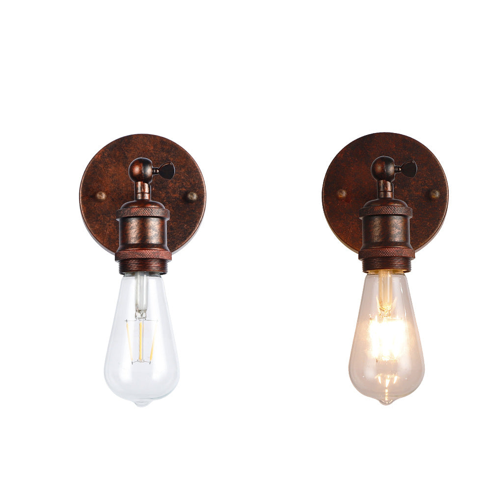 Round Iron Living Room Wall Lamp