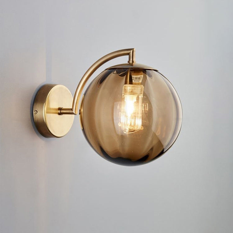 Round Ball Iron Glass Wall Lamp