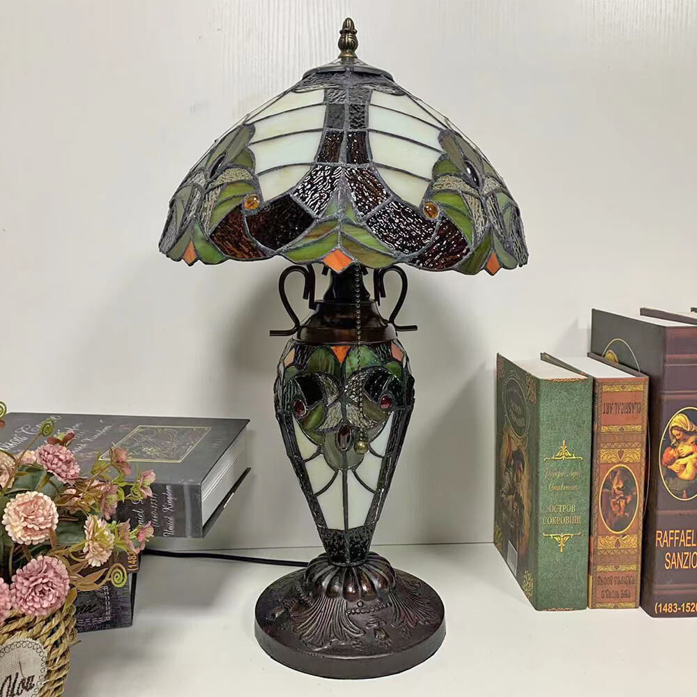 Exquisite Style Stained Glass 3-Light Table Lamp