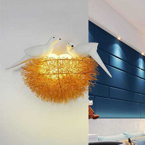 Aluminum Bird's Nest Living 3-Light Wall Lamp