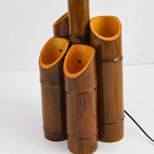 Traditional Chinese Bamboo Tube Floor Lamp