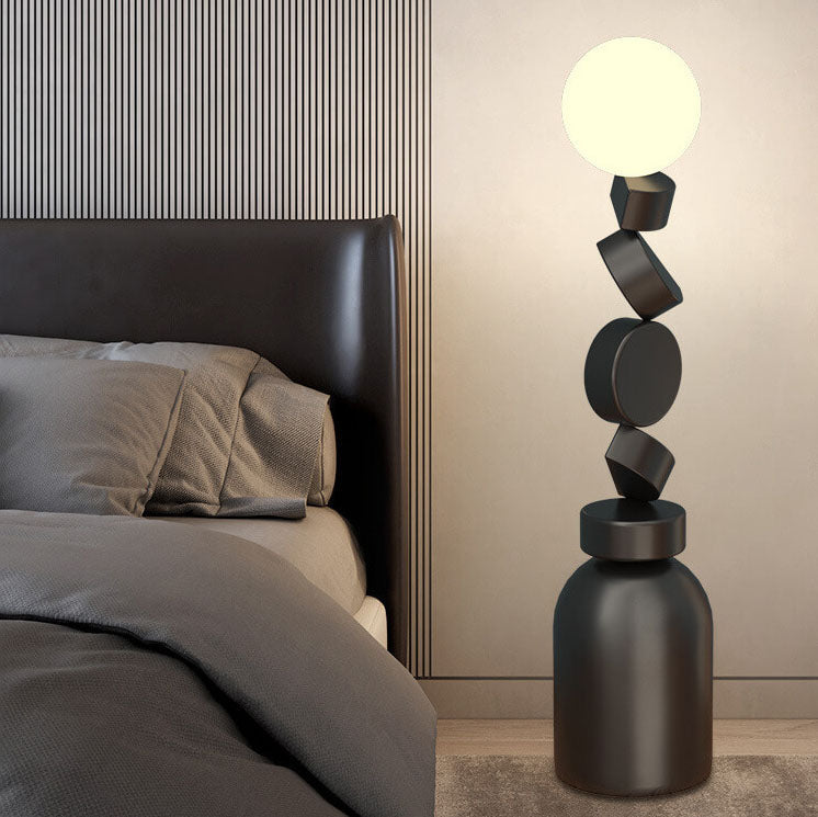 Geometric Blocks Stacked Iron Floor Lamp