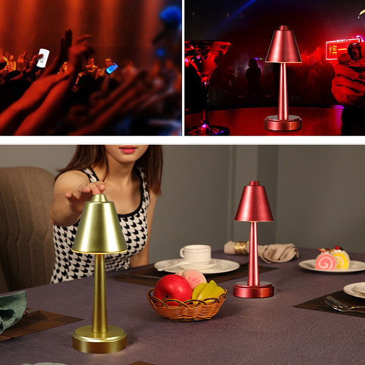 Metal Cone Touch Table Lamp