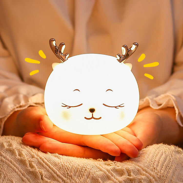 Cartoon Silicone Cute Deer Table Lamp