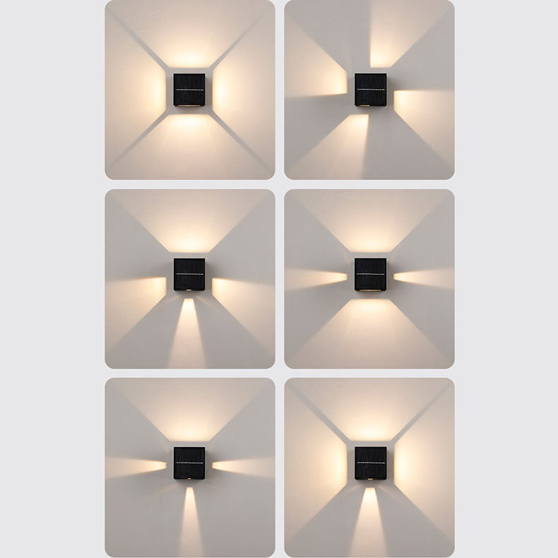 Square Striped Aluminum Garden Outdoor Light