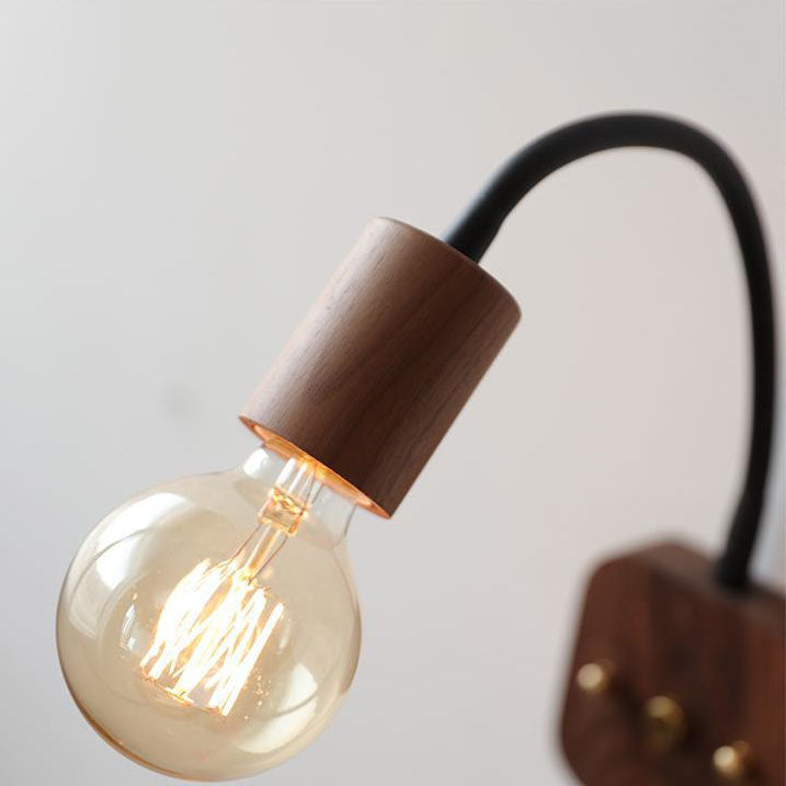 Ash Wood Hose Wall Lamp