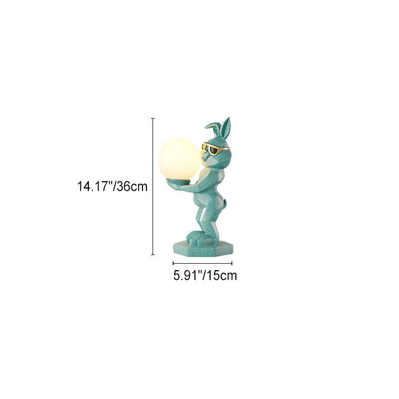 Resin Unicorn Glass Kids Table Lamp