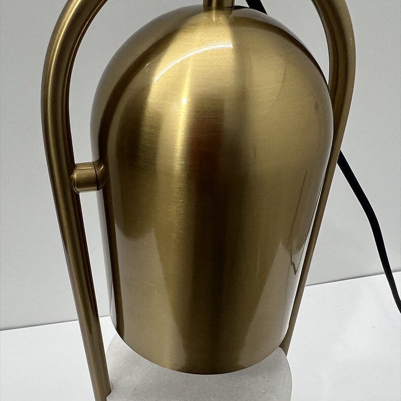 Cylinder Ring Hardware Marble Table Lamp