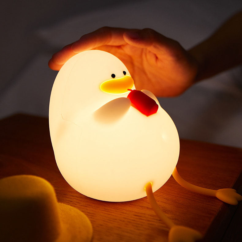 Cartoon Silicone Duck Pat Table Lamp