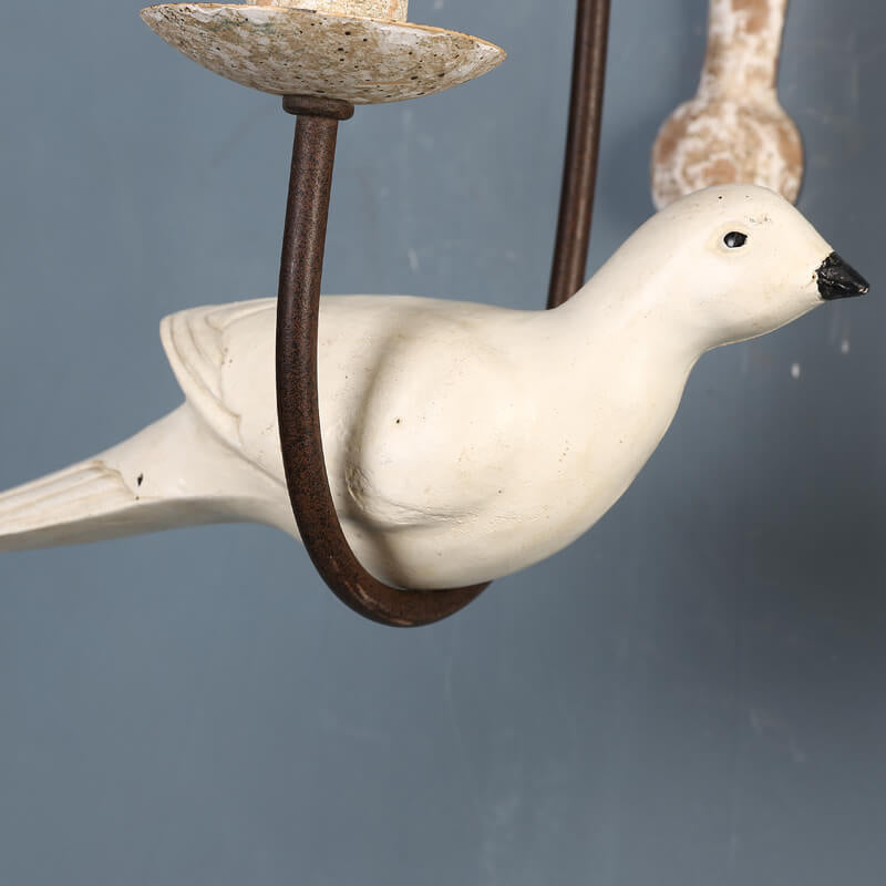 Wooden Bird 1/2 Wall Lamp