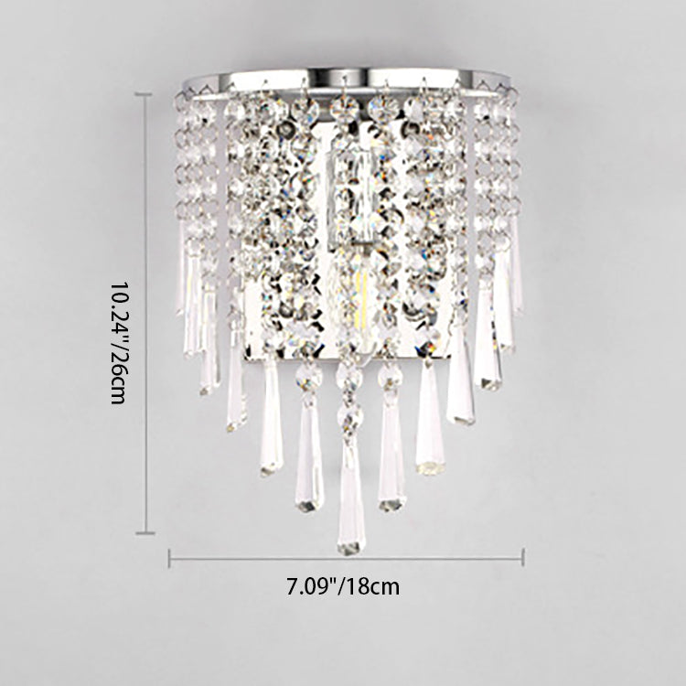 Half Round Octagonal Beads Wall Lamp