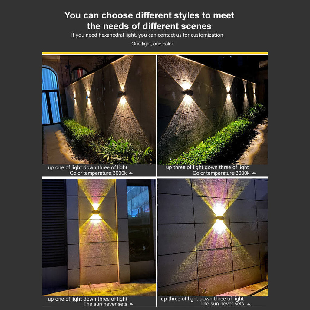Round Tempered Glass Garden Outdoor Light