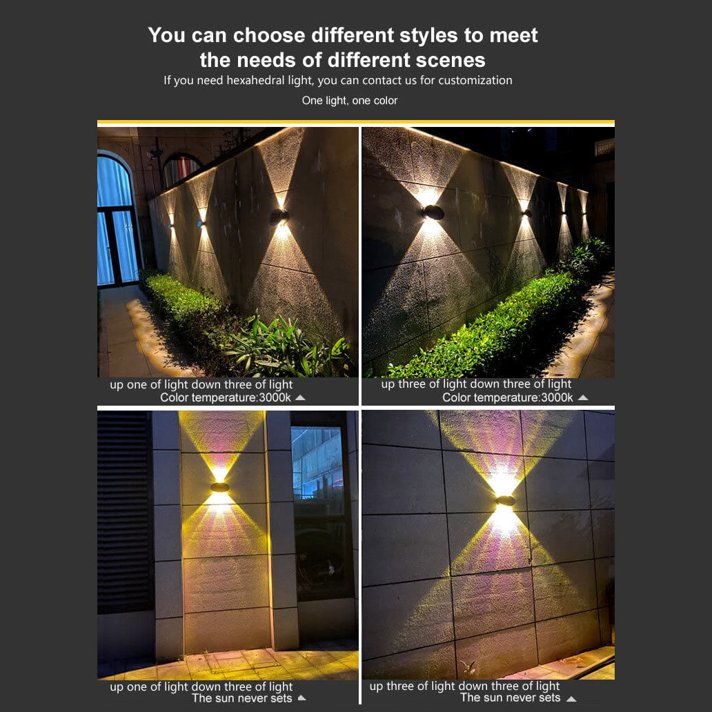 Round Tempered Glass Garden Outdoor Light